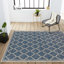 Tapis d'intérieur / extérieur bleu marine / gris Hague Moroccan Trellis-1382344363