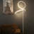 Eclipse 79 in. Industrial 2-Light 3-Way Dimming LED Floor Lamp with 2 Height Adjustable Heads