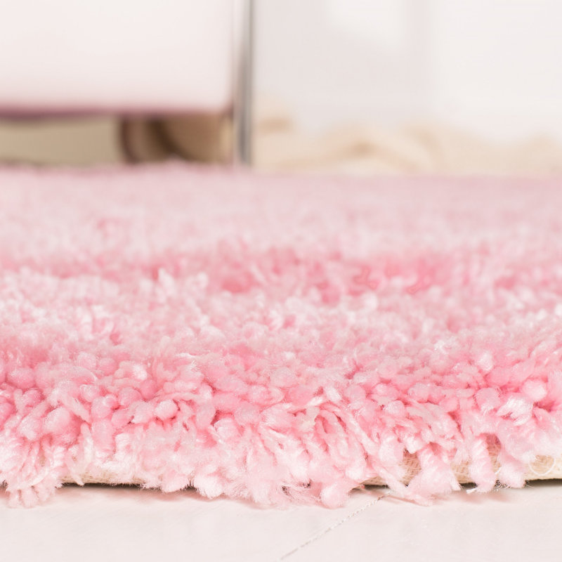 Tapis rose touffeté à la main Slusser, Rectangle 6 pi x 9 pi