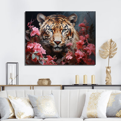 Tigre romantique sur toile