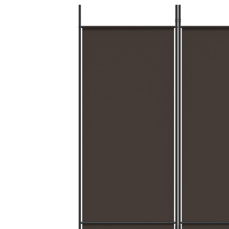 Kasimir Folding Room Divider, 5, Brown, 220cm H x 250cm W