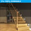 5cct 120v a conduit des lumières d'escalier intérieur extérieur, 5% -100% lumières d'escalier en aluminium à intensité variable