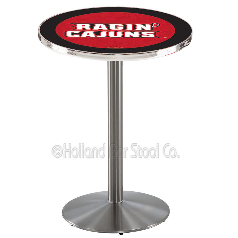 Round Metal Base Dining Table, Stainless Steel, University of Louisiana at Lafayette