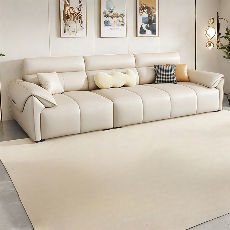 Modern light luxury straight - row sofa, 35.43" H x 94.48" W x 36.22" D