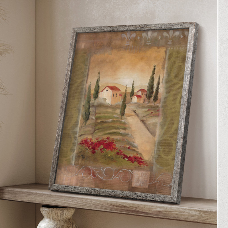 «Tuscan Serenity I», reproduction encadrée - bois massif, H 11 po x l 9 po