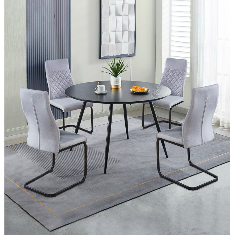 Mose 4 - Person Dining Set, Black