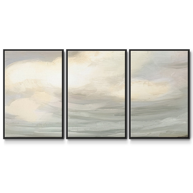 «Mute Sky Horizon II» - Toile encadrée à pièces multiples_2940150C, Noir, H 36 po x l 75 po x P 2 po