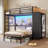 Bunk Bed with Desk and Storage Hall Tree & 5 Drawers-643917708