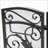 Fireplace Screen Traditional Iron Brushed Silver 3-Panel Foldable 53.5”W x 36.5”H | Black+Silver | Iron-1228096991