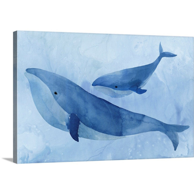 «Blue Spirits II» par Isabelle Z - reproduction d'art, Toile tendue, H 24 po x l 36 po x P 1,25 po