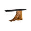 Teak Wood Console Table, Iron Sheet Top