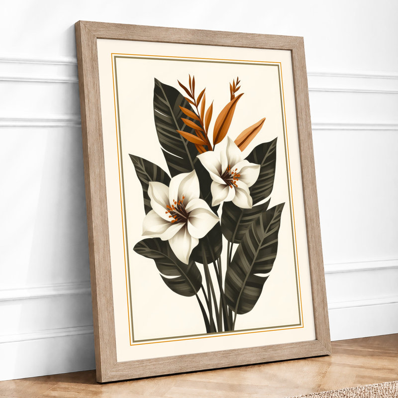 Study Botanical - Framed Print, A2 - 59.4 x 42.0 cm, Oak