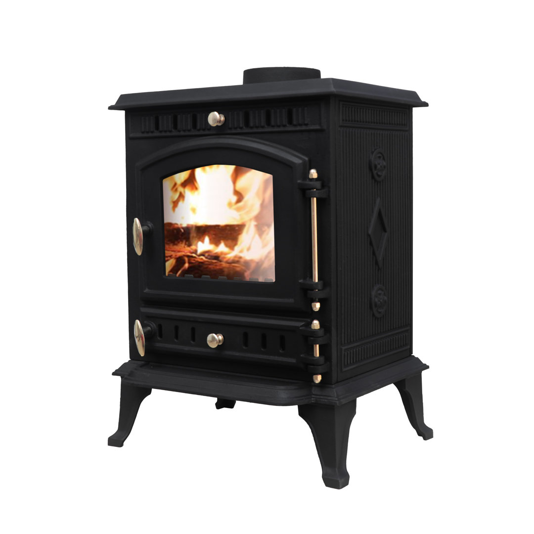 7KW Eco Design Stove Cast Iron Fireplace Log Wood Burner