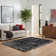 Blanc Flokati Waylon/Tapis décoratif noir