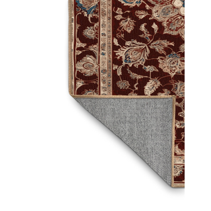 Tapis brun lavable à la machine, Carré 5 pi