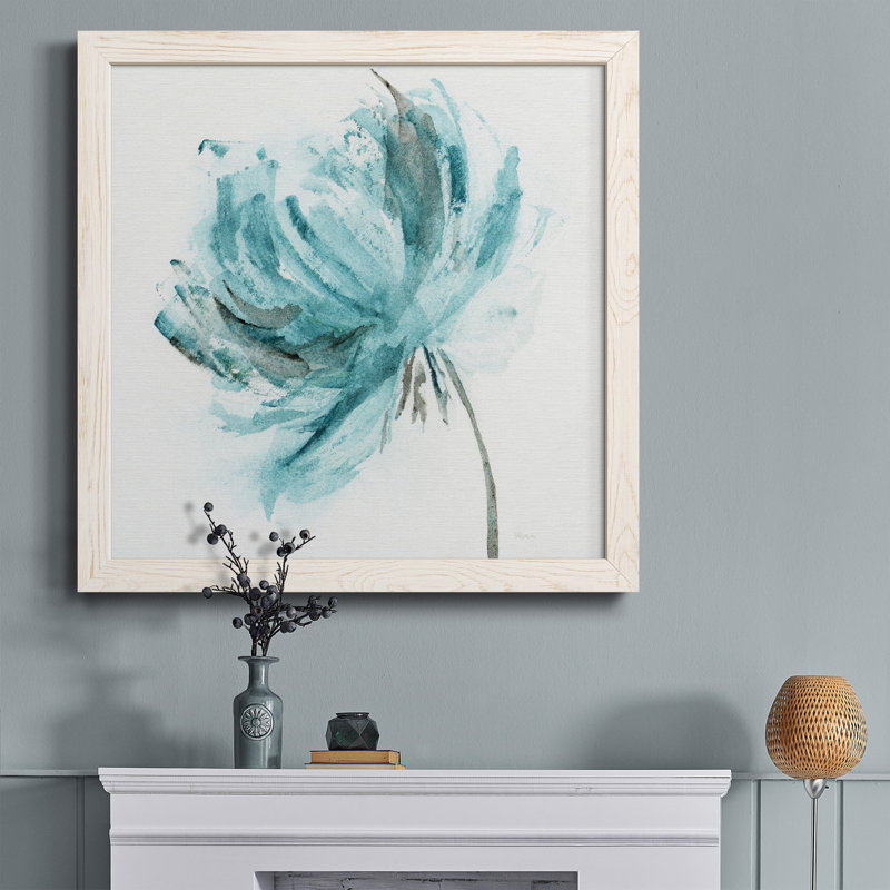 Frost Valley Morning II - peinture sur toile encadrée, H 31,5 po x l 31,5 po x P 1,5 po, Cadre blanc