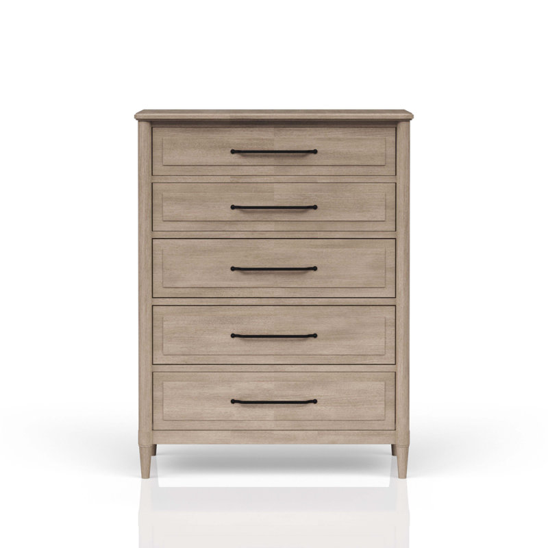 Commode 5 tiroirs finition sable