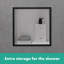 XtraStoris Individual Wall Niche Matte White with Design Frame 15.38" x 9.5" x 4"-562974325