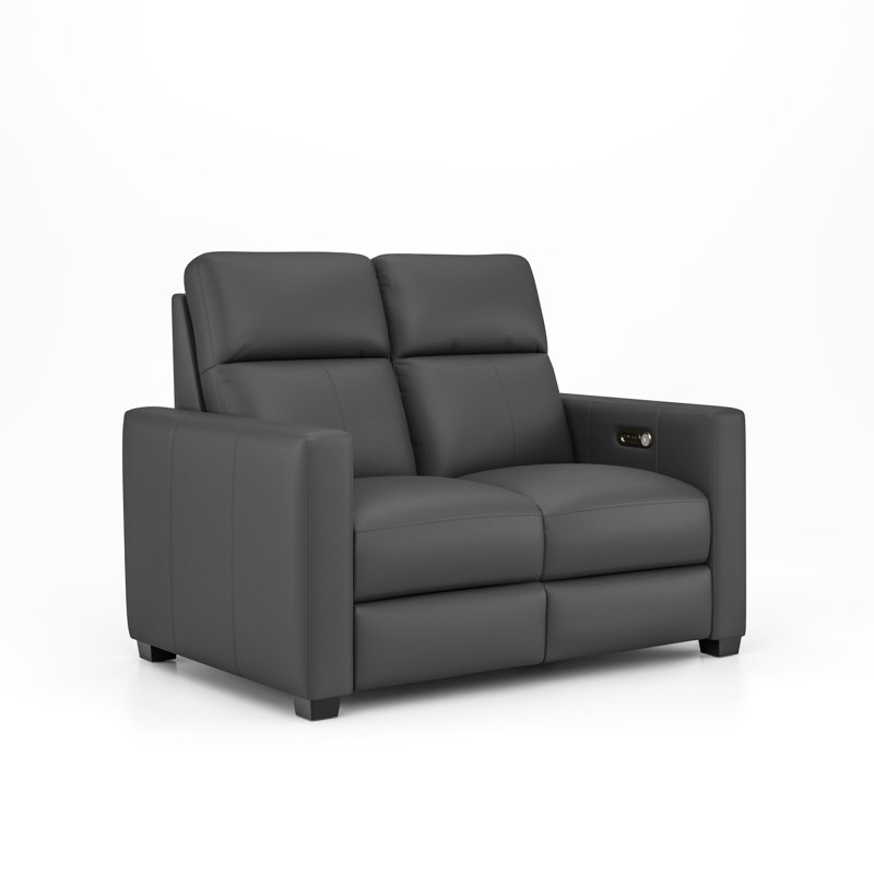 Causeuse inclinable rembourrée 57 po Broadway, Similicuir schiste