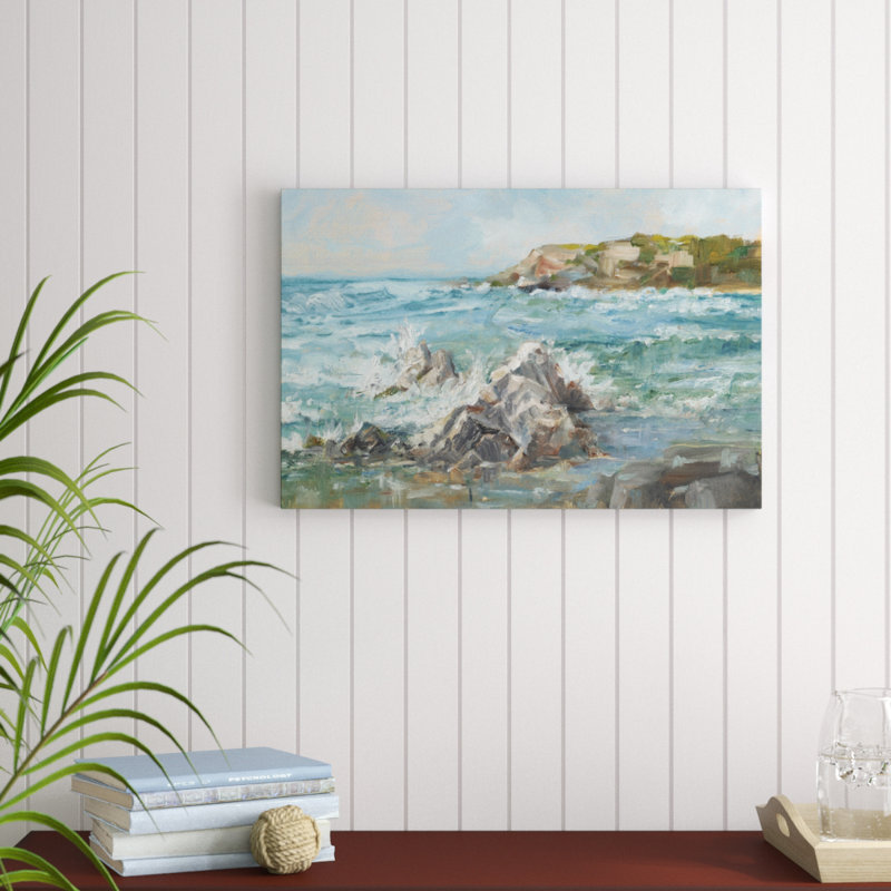 «Impasto Ocean View II», peinture sur toile, H 20 po x l 30 po