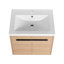 Meuble-lavabo de salle de bain avec lavabo à poser en résine, armoire de salle de bain 2 portes
