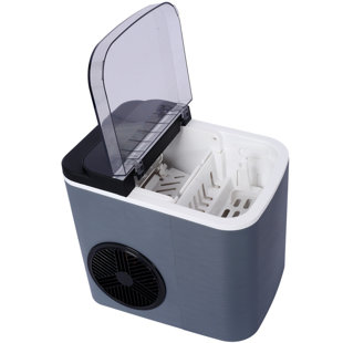Countertop Portable Ice Maker, Self-Cleaning Bullet Ice Machine, 26Lbs/Day Fast Ice Making in 6 Mins with Ice Basket & Scoop, Compact Quiet Ice Maker for Home Kitchen Office Party Use