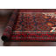 Tapis rouge en laine noué à la main de conception unique 3 pi 10 po x 6 pi 6 po Tomi
