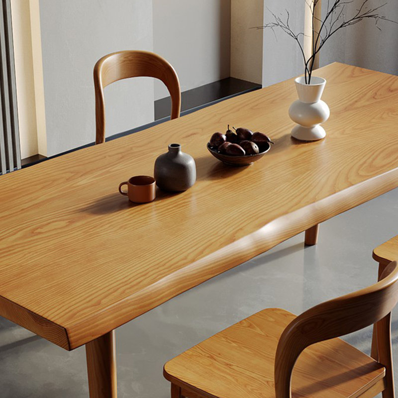 Brown Rectangular Solid Wood Butterfly Table, 29.53"H x 94.49"L x 37.4"W