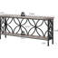 Console de style industriel à 2 niveaux avec grain de bois rétro et détails en métal noir, parfaite pour les espaces étroits et polyvalente