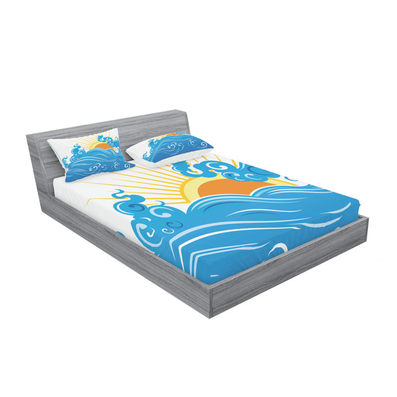 Ensemble de draps incurvés, Ensemble de draps pour lit double avec un drap-hou