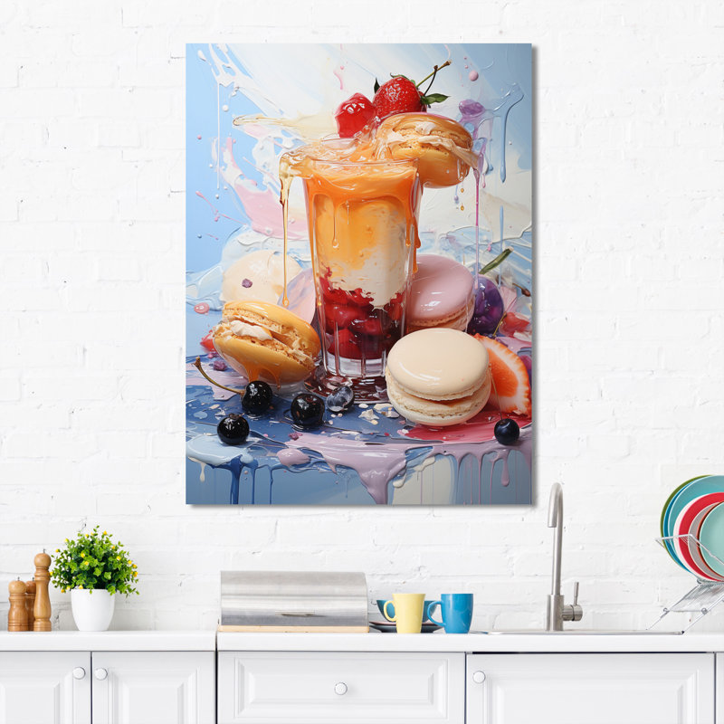 «Dessert Food Popart» sur toile, H 20 po x l 12 po x P 1 po