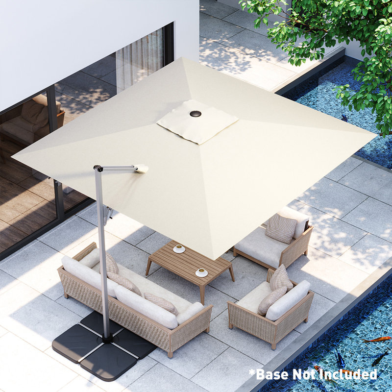 Parasol en porte-à-faux, Beige, 10 pi x 10 pi