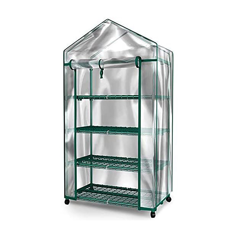 Mini serre - 4 étages intérieur / extérieur avec roues - à utiliser en toute saison pour les plantes