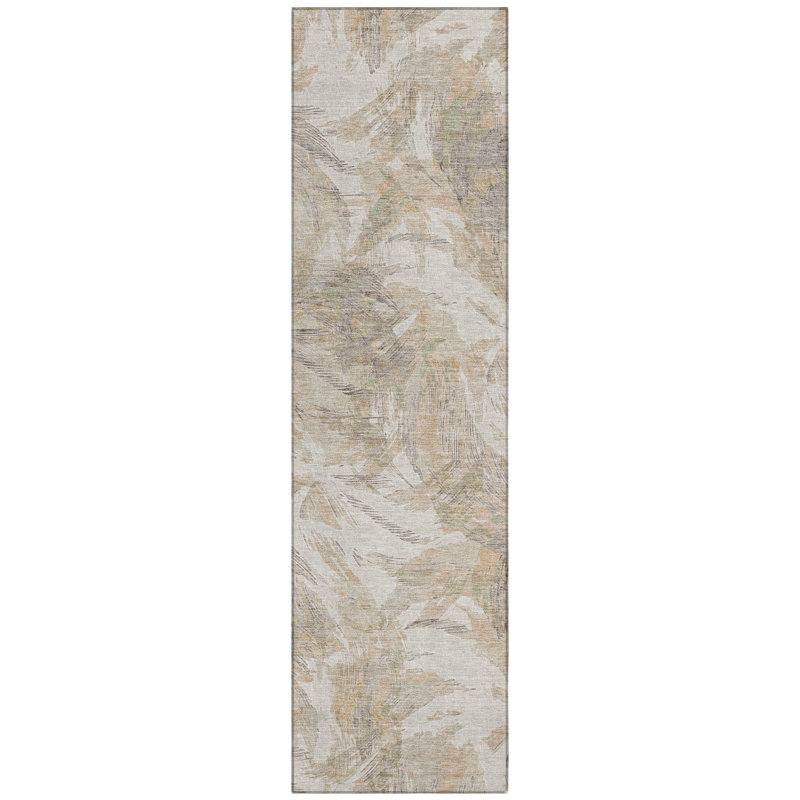 Machine Washable Indoor/Outdoor Jourdan ACN2387 Floral Rug, Runner 2'3" x 7'6"