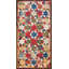Antique Allover Geometric Wool &amp; Cotton Hooked - Loop Pile Multicolor Jewel Tones 1900s Rug