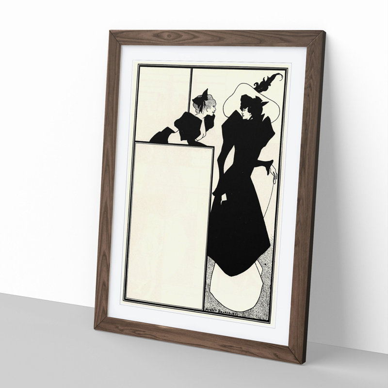 The Spinsters Crip by Aubrey Beardsley - Framed Print, Walnut Framed, 65cm H x 48cm W x 2cm D