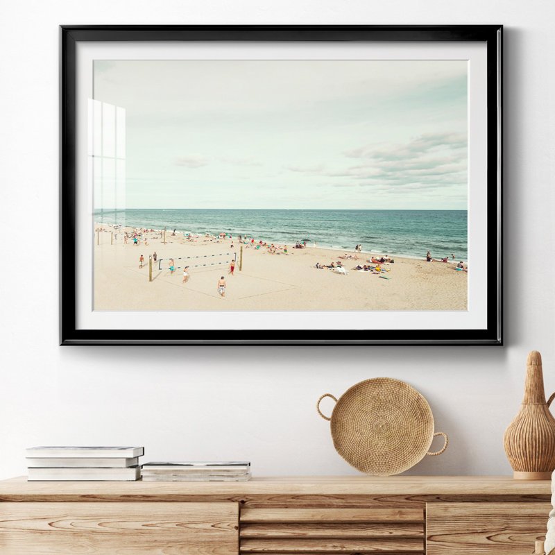Day at the Beach - Photographie avec cadre photo, H 18,5 po x l 24,5 po x P 1,5 po, Noir