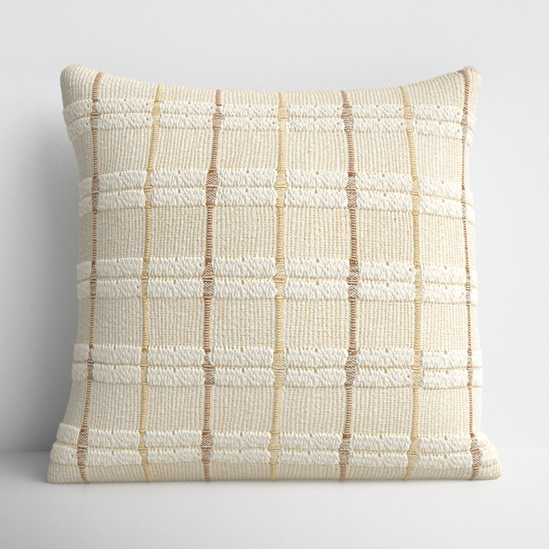 Gayla Textured Reversible Throw Pillow, 18" x 18", Down