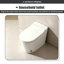 10" Rough-In Non-Electric Household Toilet with Foot Kick Auto Lid, Auto Flush Upon Leaving & Foam Shield, Powered by External Power Bank, No Wall Power Required