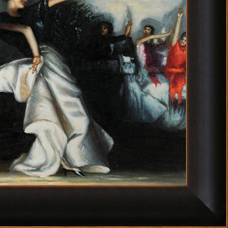 «El Jaleo» par John Singer Sargent, reproduction d'art sur toile encadrée, H 30,5 po x l 42,5 po x P 2 po