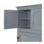 Grand lit escamotable mural avec armoires supérieures, gris-699107130-699107111