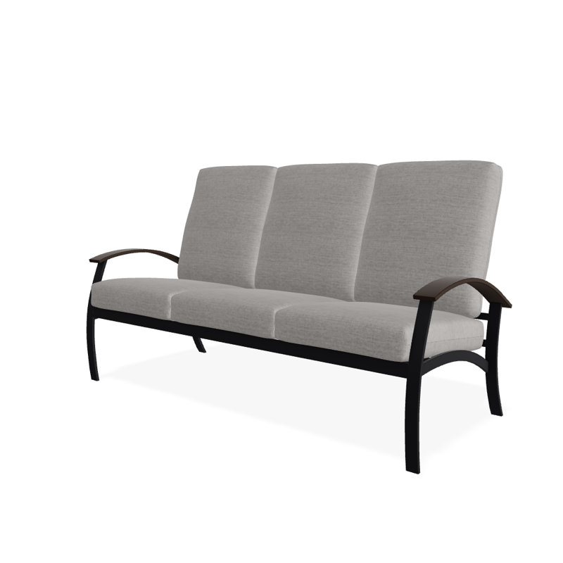 Canapé de patio 3 places avec coussins Askar, Toile granit Sunbrella®, Noir texturé, Kona P10