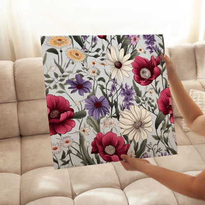 «Botanical Wildflower Symphony VI Cottage», reproduction d'art non encadrée
