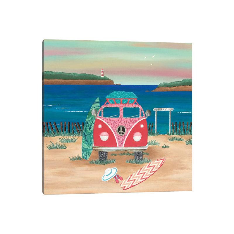 Hippy Van Road Trip by Lisa Frances Judd - Wrapped Canvas Print, 30.48 cm H x 30.48 cm W