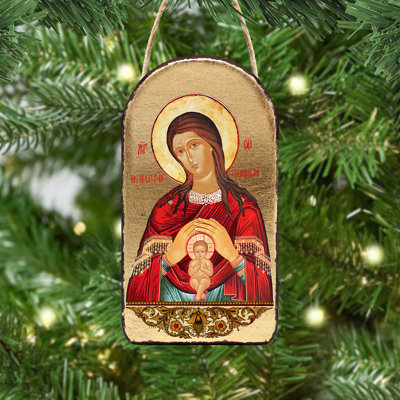5'' Handmade Wood Shatterproof Photo Ornament