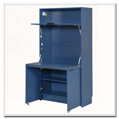69''H Buffet with Hutch and Foldable Workstation, Multifunctional Storage Cabinet Cupboard with Adjustable Shelf and Power Outlet