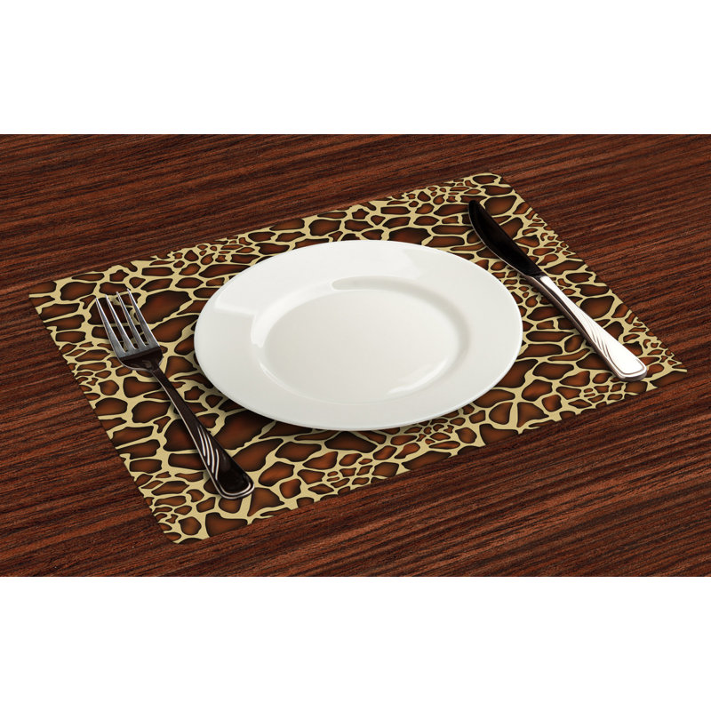 Pindall Zambia Giraffe Skin Pattern Placemat