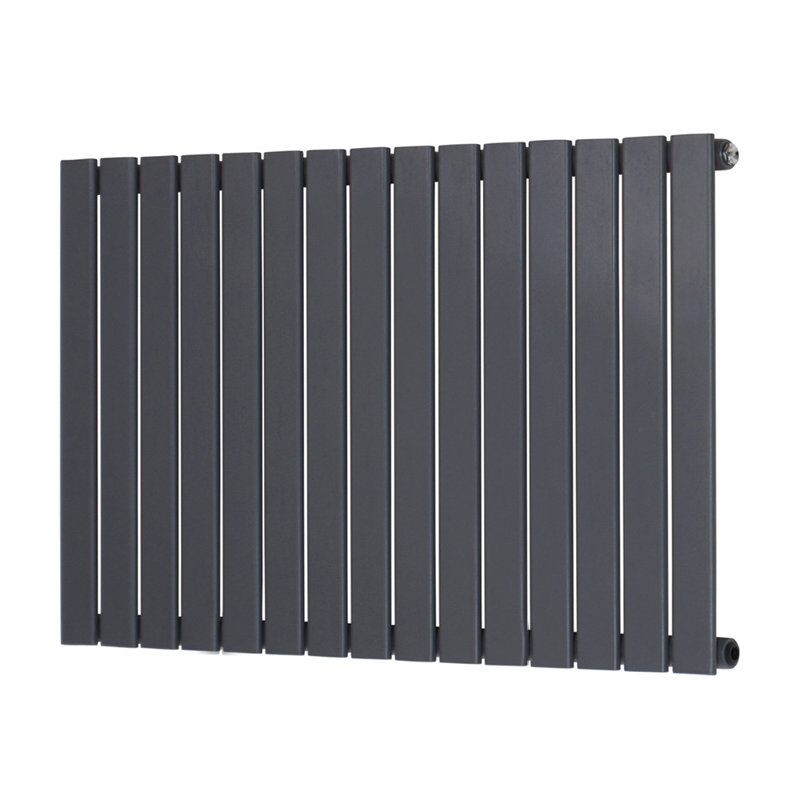 Shonta Horizontal Single Flat Panel Radiator, Anthracite, 60cm H x 102cm W