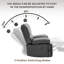 Fauteuil inclinable manuel en simili cuir Brisen de 44,5 po de largeur Brisen-124005746