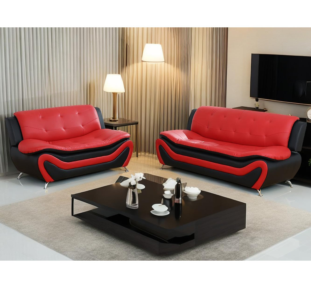 Gungnir 2 - Piece Faux Leather Living Room Set Wrought Studio™ Upholstery 